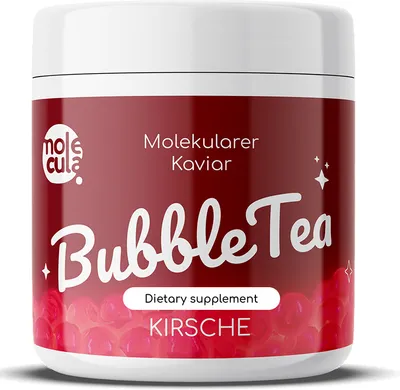Produktbild von Popping Boba I Molekularer Kaviar Bubble Tea, Bubbles, Bubble tea Perlen 800g I Kirsche