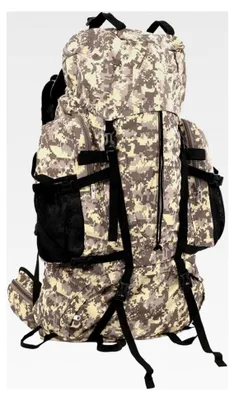 Produktbild von Wanderrucksack in Kamelbraun mit Tarnfarben, 100 L, aus Oxford-Gewebe