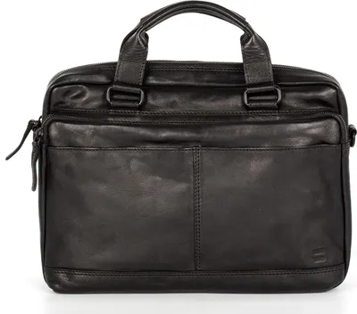 Image de SPIKES & SPARROW Cuir serviette sac à épaule pour ordinateur portable Steven Business Bag Black noir