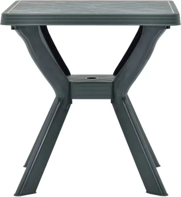Produktbild von vidaXL Stolik bistro zielony 70x70x72 cm plastikowy
