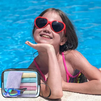 Produktbild von Transparente Kulturtasche - wasserdicht - Set von 4 - Schwarz