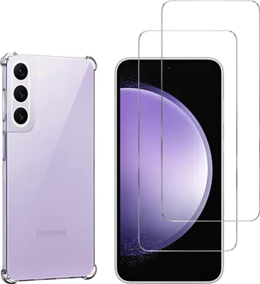 Immagine prodotto di Custodia antiurto per Samsung Galaxy S23 FE e 2 protezioni per lo schermo in vetro temperato Phonillico