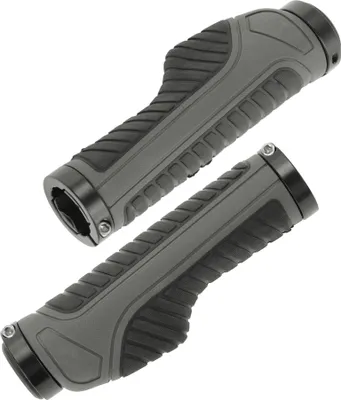 Produktbild von 1 Paar Fahrradlenkergriffe, rutschfeste ergonomische Design-Fahrradgriffe, Lenkergriffe mit Aluminiumlegierungssperre für E-Bike Trekking Bike MTB, Grau