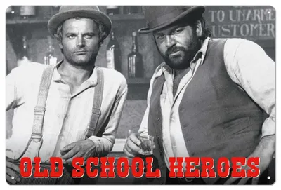 Produktbild von Bud Spencer & Terence Hill Blechschild Old School Heroes 20 x 30 cm