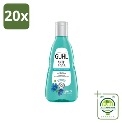 Immagine prodotto di 20 flaconi di shampoo anti-forfora Guhl alla malva blu - 250 ml - confezione grande - 20 pezzi
