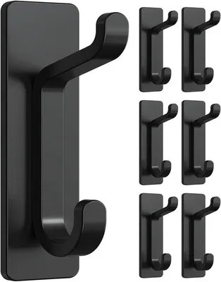 Produktbild von Ultiluxe Handtuchhaken - 6 Stück - Wandhaken - Handtuchhalter - Selbstklebend - Ohne Bohren - Rostfreies Aluminium