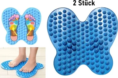 Produktbild von GKA 2 Stück Akupressurmatte Akupressur Füße Fußmassage Shiatsu Reflexzonenmassage Massage Duschmatte Fußmatte