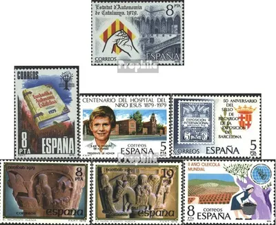 Produktbild von Briefmarken Spanien 1979 Mi 2438,2439,2440,2441, 2442-2443,2449 (kompl.Ausg.) postfrisch Sondermarken