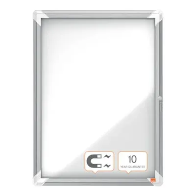 Zdjęcie produktu dla nobo® 1902557 Gablota z drzwiami skrzydłowymi - 4x A4, 49,3 x 66,7 x 4,3 cm, biała, magnetyczna