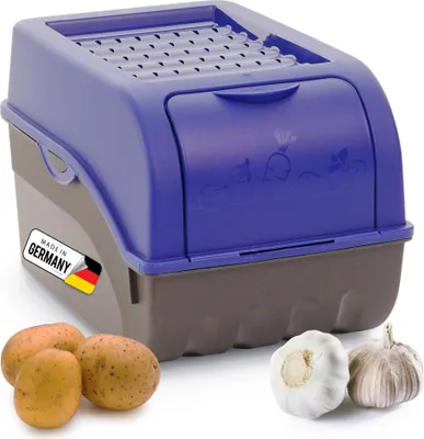 Produktbild von Novaliv 1x Mittel 5L Kartoffelbox marineblau Kartoffelkorb Gemüsebox vegetable basket onion potato storage