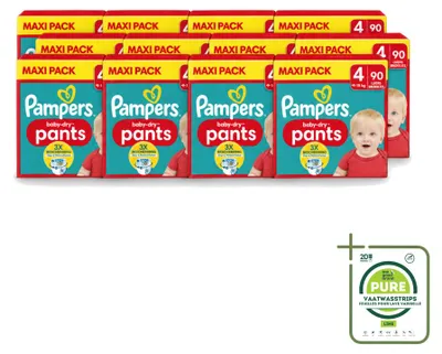 Produktbild von 12 x Pampers Baby-Dry Pants Windelhöschen Größe 4 - Großpackung - 12 Stücke