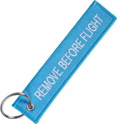 Image de RBF REMOVE BEFORE FLIGHT porte-clés bleu