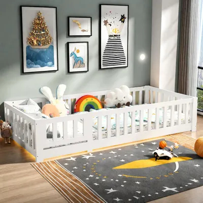 Immagine prodotto di UnboxG Lettino 80x160 cm Bianco Legno massello – Lettino junior con rete a doghe, robusto letto in legno Struttura letto per cameretta