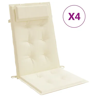 Produktbild von Hochlehner-Auflagen 4 Stk. Creme Oxford-Gewebe