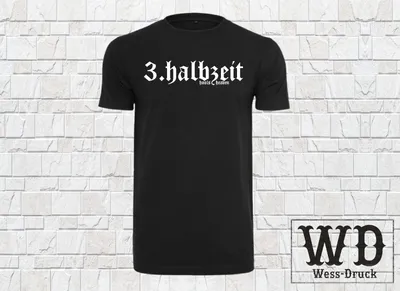 Produktbild von Wessdruck 3. Halbzeit T-Shirt Schwarz Weiß 5XL