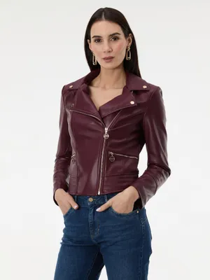 Produktbild von Orsay Damen-Kunstlederjacke in Burgunderrot 34