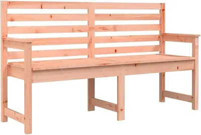 Imagen del producto de Banco de jardín de madera de douglas maciza, dimensiones: 159,5 x 48 x 91,5 cm, para uso en exteriores