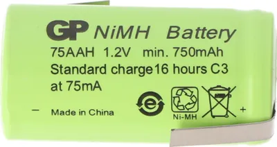 Zdjęcie produktu dla Akumulator 2/3AA NiMH z przylutowaną etykietą w kształcie litery Z 650mAh