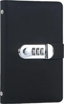 Produktbild von INF A6 Passwort Geld Organizer - 50 Blatt Kunstleder Geld Binder Schwarz