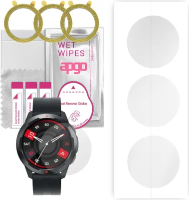 Produktbild von apgo 3 Stück Schutzfolie, klar, kompatibel mit Colmi M40 Smartwatch, Hydrogel Displayschutzfolie mit Positionierhilfe, Displayfolie, robust und kratzfest
