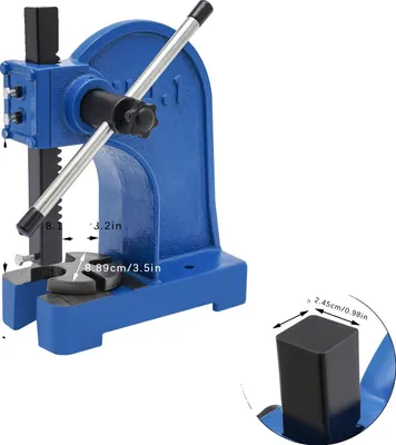 Produktbild von Manuelle Arborpresse, Tischdesign, 1 Tonne Druckkapazität, Blau