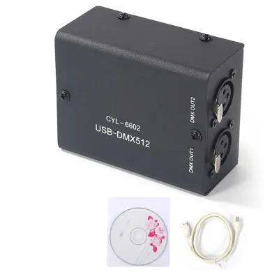 Obrázok produktu pre Modul USB-DMX512 LED svetelný ovládač osvetlenia javiska s dekodérom kanálov a CD