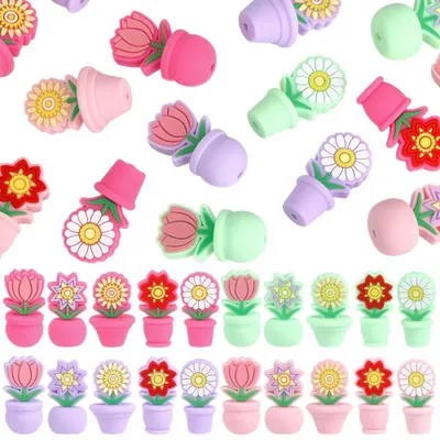 Produktbild von 20 Stück Silikon Blumentopfperlen für DIY