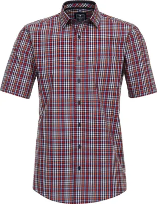 Produktbild von REDMOND Herren Freizeithemd Kurzarm Kent Comfort Rot kariert L