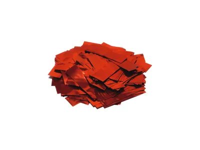 Zdjęcie produktu dla Metaliczne konfetti prostokątne 55x18mm, czerwone, 1kg
