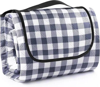 Produktbild von Famanu Picknickdecke 200 x 200 cm - wasserfest, sanddicht, faltbar mit Tragegriff