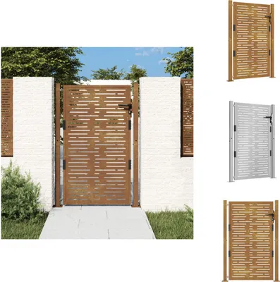 Immagine prodotto di vidaXL Cancello da giardino 105x155 cm in acciaio corten Design quadrato - Cancelli da giardino