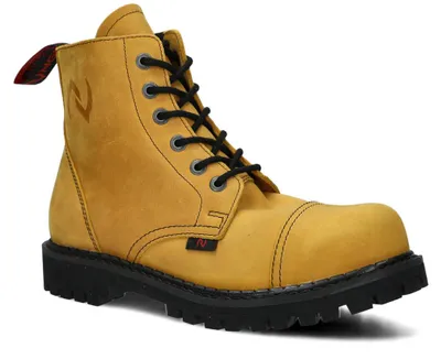 Produktbild von NAGABA Stahlkappenschuhe Damen Herren Stiefel 6H - Leder - Gelb - 45