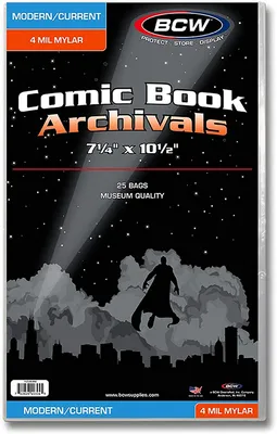 Produktbild von BCW BCW Mylar Current Comic Book Bags 4-MIL (25 St.)
