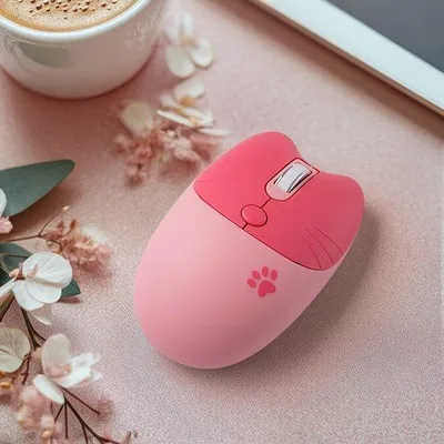 Zdjęcie produktu dla Bezprzewodowa mysz dla dziewczynek, przenośna, do laptopów i do biura, cicha i urocza.