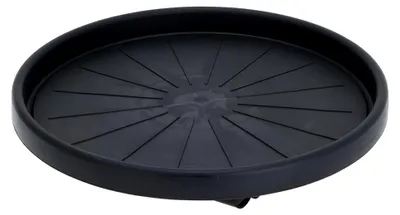 Produktbild von Kunststoff Pflanzentrolley anthrazit für runde Töpfe - 35 cm - Blumentopf Unterteller rollbar mit 4 Rollen - Pflanzenroller Pflanzenwagen Rolluntersetzer Rollbrett