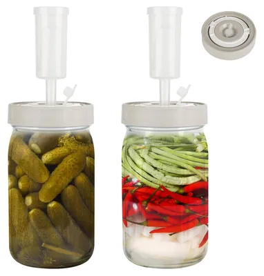 Obrázek produktu pro Solidchoice – Fermentační sklenice s ventilem pro domácí výrobu kysaného zelí a kombuchy