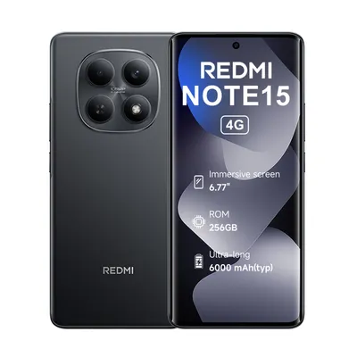 Produktbild von Xiaomi Redmi Note 15 4G 8+256GB, 6.77 Zoll, Dual SIM, Black