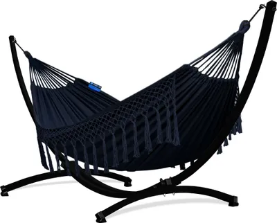 Obrázok produktu pre Potenza Hojdacia sieť s rámom Dvojitá hojdacia sieť s tyčou 220x160 cm I Rám 220kg