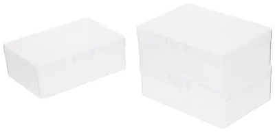 Produktbild von Toyvian Spielkartenboxen: 3 leere Spielkartenhalter, Kunststoff-Aufbewahrungsboxen, Organizer mit Klickverschlüssen für Karten in Standard-Pokergröße, 10 x 7 x 3,5 cm