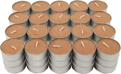 Produktbild von Unyqoos® Zimtstangen Duft-Teelichter, 60 Stück – klassische Teelichter in Aluminiumhülle, bis 4,5 Std. Brenndauer, für Wohnzimmer & Küche