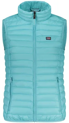 Produktbild von Ärmelloses Damenoberteil Blau mit Taschen & Reißverschluss