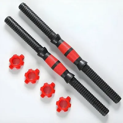 Zdjęcie produktu dla Zestaw uniwersalnych sztang o długości 35 cm (2 sztuki) - Regulowane sztangi do domowego siłowni - Idealne do treningu siłowego, fitnessu i ćwiczeń - Obciążenie do 15 kg