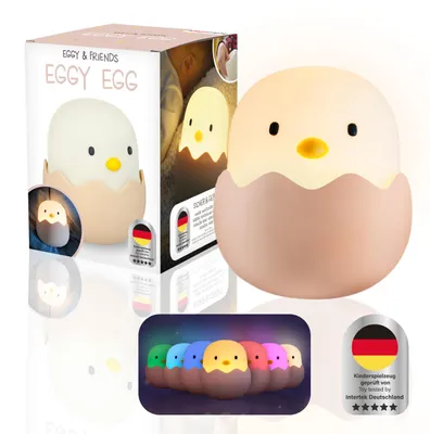 Nachtlicht Baby Eggy Egg, dimmbar, Touch, USB, Silikon