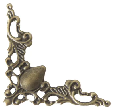 Produktbild von 100 Buchecken 41x41mm bronze Schutzecke Metallecke Ornament Ecke Verzierungen