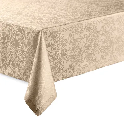 Produktbild von DecoHomeTextil Tischdecke Harmony hochwertig pflegeleicht mit Saumrand Champagner Eckig 130 x 260 cm