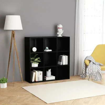 Image de Maison Exclusive - Étagère noire pour livres, 98 x 29 x 97,5 cm, en panneaux de particules