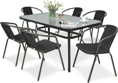 Produktbild von Focus Garden Gartengarnitur Simple 6+1 Graphit