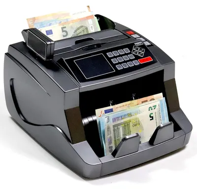 Zdjęcie produktu dla Automatyczny licznik banknotów, maszyna do liczenia pieniędzy, licznik banknotów – wykrywanie fałszywych banknotów (UV, IR, MG) – 1000 banknotów na minutę – funkcja sumowania wartości