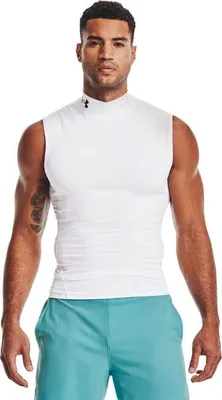 Produktbild von Under Armour Ua Hg Armour Comp Mock Sl - white, Größe:S