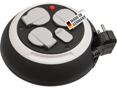 Obrázok produktu pre Brennenstuhl 1109220600, 3 m, Vnútorný, IP20, Polyvinylchlorid (PVC), Plast, Čierna, Biela, 3 AC zásuvky/AC zásuviek